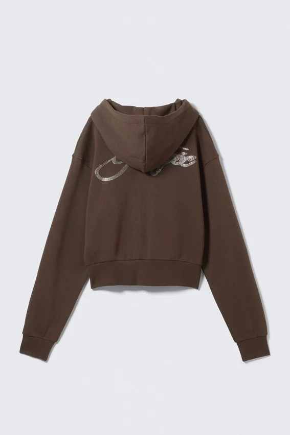 Sudadera con capucha y cremallera corta – Marrón oscuro – Magic Sudadera con capucha y cremallera corta – Marrón oscuro – Magic