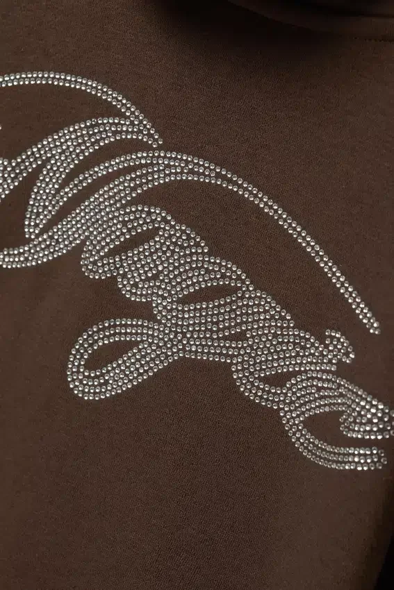 Sudadera con capucha y cremallera corta – Marrón oscuro – Magic Sudadera con capucha y cremallera corta – Marrón oscuro – Magic