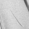Sudadera con capucha y cremallera, corte recto y largo corto – Gris jaspeado