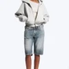 Sudadera con capucha y cremallera Danni Scuba – Gris jaspeado Sudadera con capucha y cremallera Danni Scuba – Gris jaspeado