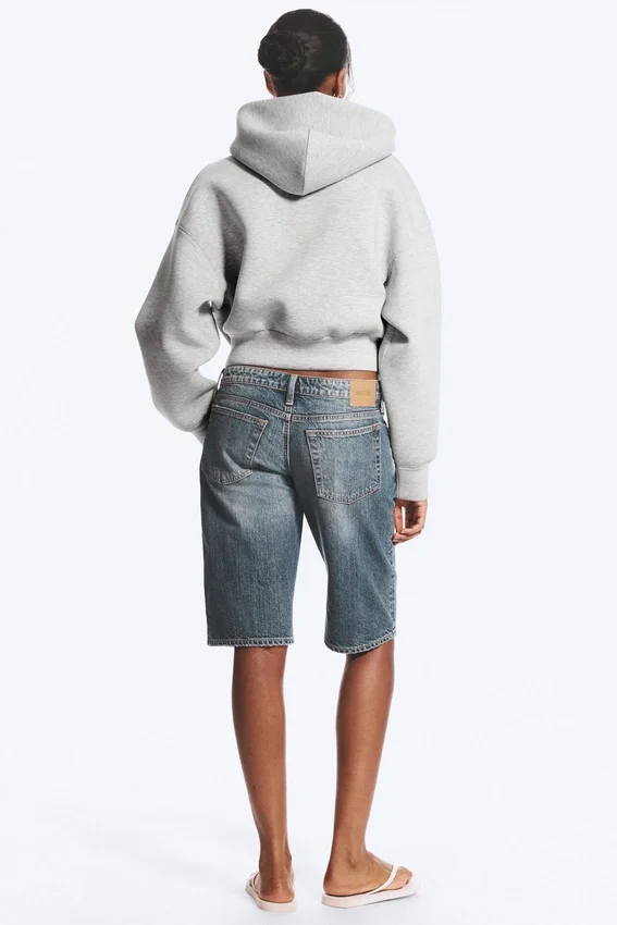 Sudadera con capucha y cremallera Danni Scuba – Gris jaspeado Sudadera con capucha y cremallera Danni Scuba – Gris jaspeado