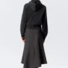 Sudadera con capucha y cremallera de algodón ajustada – Negro lavado Sudadera con capucha y cremallera de algodón ajustada – Negro lavado