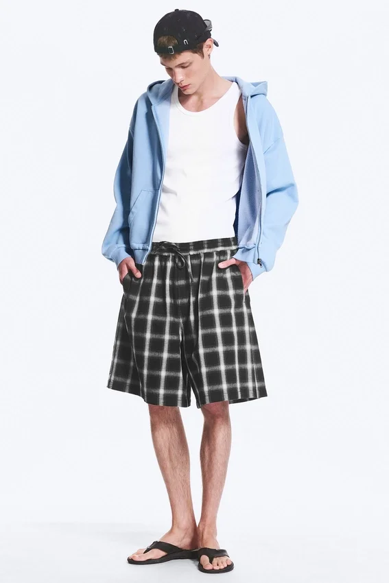 Sudadera con capucha y cremallera de corte holgado – Azul claro lavado Sudadera con capucha y cremallera de corte holgado – Azul claro lavado