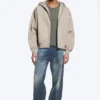Sudadera con capucha y cremallera de corte holgado – Beige claro Sudadera con capucha y cremallera de corte holgado – Beige claro