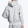Sudadera con capucha y cremallera de corte holgado – Gris jaspeado Sudadera con capucha y cremallera de corte holgado – Gris jaspeado