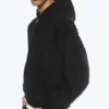 Sudadera con capucha y cremallera de corte holgado – Negro Sudadera con capucha y cremallera de corte holgado – Negro