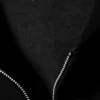 Sudadera con capucha y cremallera de corte holgado – Negro Sudadera con capucha y cremallera de corte holgado – Negro