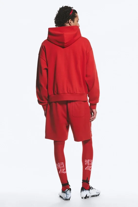 Sudadera con capucha y cremallera de corte holgado Toffs – Rojo brillante Sudadera con capucha y cremallera de corte holgado Toffs – Rojo brillante