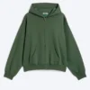Sudadera con capucha y cremallera de corte holgado – Verde oscuro Sudadera con capucha y cremallera de corte holgado – Verde oscuro