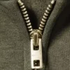 Sudadera con capucha y cremallera de corte holgado – Verde oscuro lavado Sudadera con capucha y cremallera de corte holgado – Verde oscuro lavado