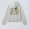 Sudadera con capucha y cremallera de corte recto con estampados – Athletic Excel Man Sudadera con capucha y cremallera de corte recto con estampados – Athletic Excel Man