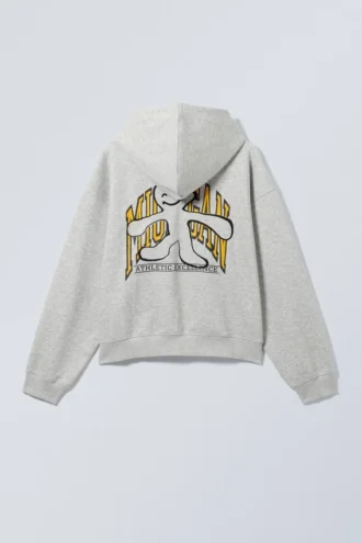 Sudadera con capucha y cremallera de corte recto con estampados – Athletic Excel Man Sudadera con capucha y cremallera de corte recto con estampados – Athletic Excel Man