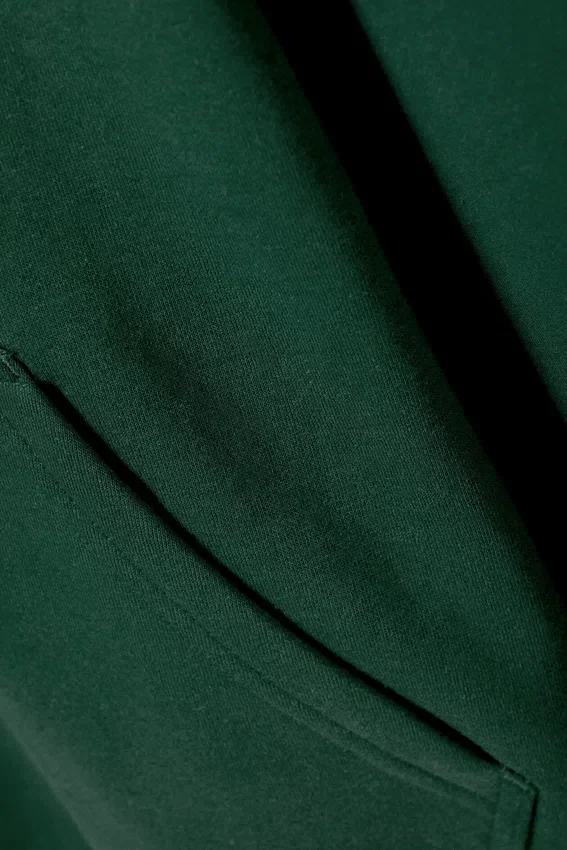 Sudadera con capucha y cremallera de corte recto y con estampados – Verde oscuro con estampados variados Sudadera con capucha y cremallera de corte recto y con estampados – Verde oscuro con estampados variados