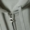 Sudadera con capucha y cremallera de corte recto y peso medio – Gris polvoriento Sudadera con capucha y cremallera de corte recto y peso medio – Gris polvoriento