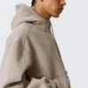 Sudadera con capucha y cremallera de estilo scuba holgada y cuello alto – Light Dusty Mole Sudadera con capucha y cremallera de estilo scuba holgada y cuello alto – Light Dusty Mole