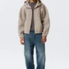 Sudadera con capucha y cremallera de estilo scuba holgada y cuello alto – Light Dusty Mole Sudadera con capucha y cremallera de estilo scuba holgada y cuello alto – Light Dusty Mole