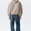 Sudadera con capucha y cremallera de estilo scuba holgada y cuello alto – Light Dusty Mole Sudadera con capucha y cremallera de estilo scuba holgada y cuello alto – Light Dusty Mole