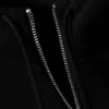 Sudadera con capucha y cremallera de estilo scuba holgada y cuello alto – Negro Sudadera con capucha y cremallera de estilo scuba holgada y cuello alto – Negro