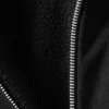 Sudadera con capucha y cremallera de felpa oversize – Negro Sudadera con capucha y cremallera de felpa oversize – Negro