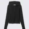 Sudadera con capucha y cremallera de lyocell de corte entallado – Negro Sudadera con capucha y cremallera de lyocell de corte entallado – Negro