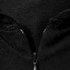 Sudadera con capucha y cremallera de lyocell de corte entallado – Negro Sudadera con capucha y cremallera de lyocell de corte entallado – Negro
