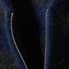 Sudadera con capucha y cremallera de mezcla de lana – Rayas azules y grises Sudadera con capucha y cremallera de mezcla de lana – Rayas azules y grises