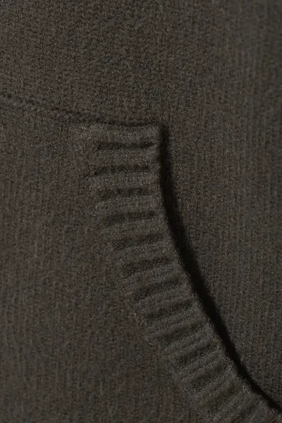 Sudadera con capucha y cremallera de punto compacto – Gris oscuro Sudadera con capucha y cremallera de punto compacto – Gris oscuro