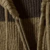 Sudadera con capucha y cremallera de punto, corte entallado – Rayas marrones y gris oscuro Sudadera con capucha y cremallera de punto, corte entallado – Rayas marrones y gris oscuro