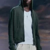 Sudadera con capucha y cremallera encogida – Verde caqui oscuro Sudadera con capucha y cremallera encogida – Verde caqui oscuro