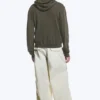 Sudadera con capucha y cremallera encogida – Verde caqui oscuro Sudadera con capucha y cremallera encogida – Verde caqui oscuro