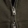 Sudadera con capucha y cremallera encogida – Verde caqui oscuro Sudadera con capucha y cremallera encogida – Verde caqui oscuro