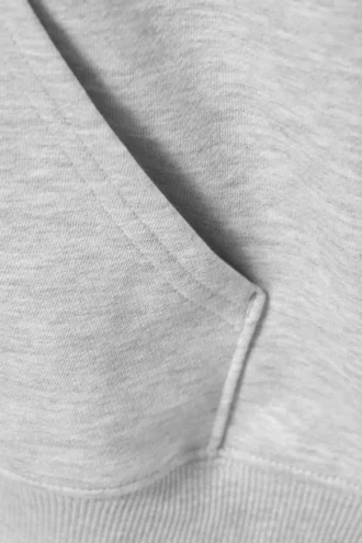 Sudadera con capucha y cremallera oversize de peso grueso – Gris jaspeado