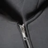 Sudadera con capucha y cremallera oversize – Gris oscuro Sudadera con capucha y cremallera oversize – Gris oscuro