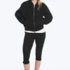 Sudadera con capucha y cremallera oversize – Negro Sudadera con capucha y cremallera oversize – Negro