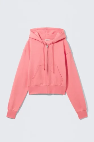 Sudadera con capucha y cremallera – Rosa – Magic