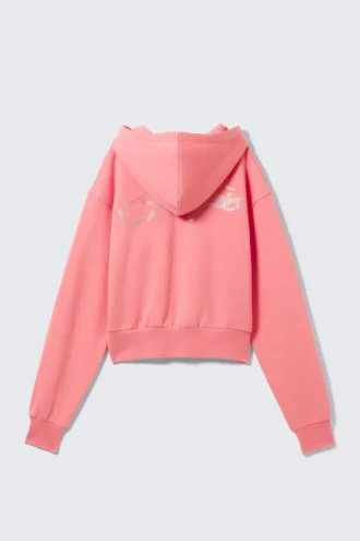 Sudadera con capucha y cremallera – Rosa – Magic