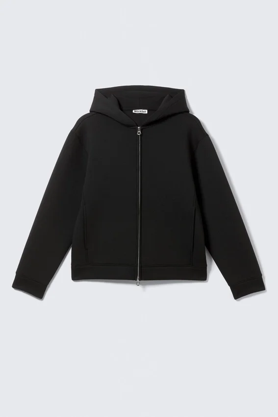 Sudadera con capucha y cremallera Scuba – Negro Sudadera con capucha y cremallera Scuba – Negro