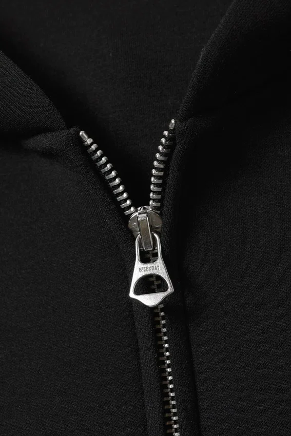 Sudadera con capucha y cremallera Scuba – Negro Sudadera con capucha y cremallera Scuba – Negro