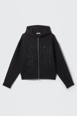 Sudadera con capucha y cremallera Simon Con estampados Scuba – Azul marino oscuro