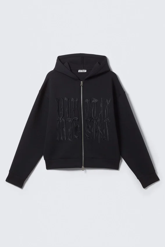 Sudadera con capucha y cremallera Simon Con estampados Scuba – Azul marino oscuro Sudadera con capucha y cremallera Simon Con estampados Scuba – Azul marino oscuro