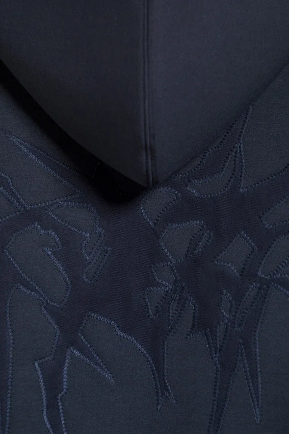 Sudadera con capucha y cremallera Simon Con estampados Scuba – Azul oscuro – Tristar Sudadera con capucha y cremallera Simon Con estampados Scuba – Azul oscuro – Tristar
