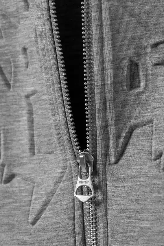 Sudadera con capucha y cremallera Simon Con estampados Scuba – Gris jaspeado – Stardust Sudadera con capucha y cremallera Simon Con estampados Scuba – Gris jaspeado – Stardust
