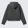 Sudadera con capucha y cremallera Simon Con estampados Scuba – Gris oscuro – Bordada Sudadera con capucha y cremallera Simon Con estampados Scuba – Gris oscuro – Bordada