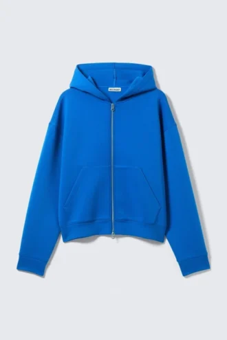 Sudadera con capucha y cremallera Simon Scuba – Azul brillante