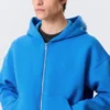 Sudadera con capucha y cremallera Simon Scuba – Azul brillante Sudadera con capucha y cremallera Simon Scuba – Azul brillante