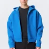 Sudadera con capucha y cremallera Simon Scuba – Azul brillante Sudadera con capucha y cremallera Simon Scuba – Azul brillante