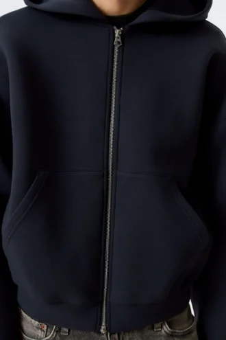 Sudadera con capucha y cremallera Simon Scuba – Azul oscuro