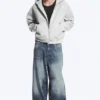 Sudadera con capucha y cremallera Simon Scuba – Gris claro jaspeado Sudadera con capucha y cremallera Simon Scuba – Gris claro jaspeado