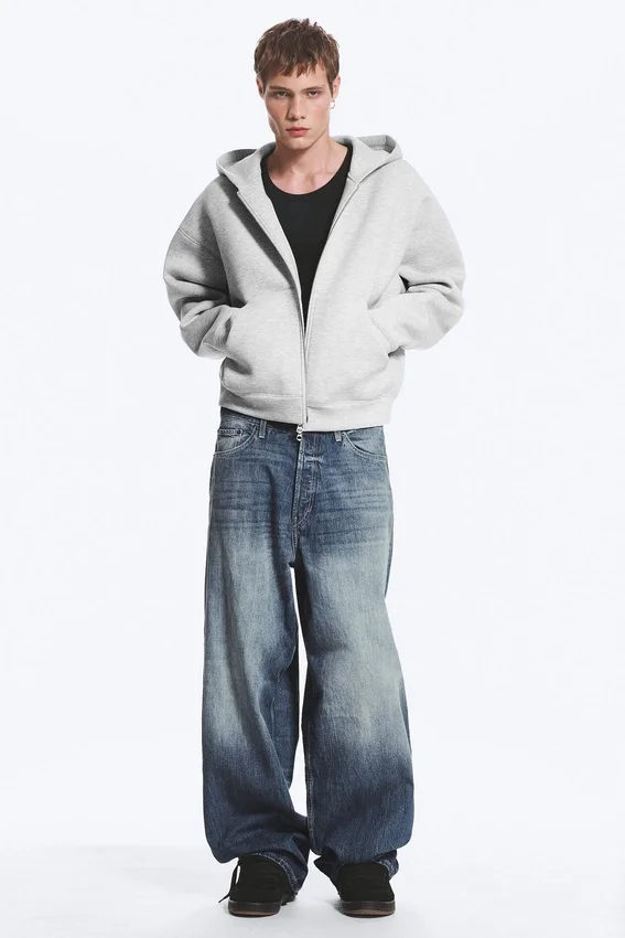 Sudadera con capucha y cremallera Simon Scuba – Gris claro jaspeado Sudadera con capucha y cremallera Simon Scuba – Gris claro jaspeado
