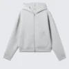 Sudadera con capucha y cremallera Simon Scuba – Gris claro jaspeado Sudadera con capucha y cremallera Simon Scuba – Gris claro jaspeado